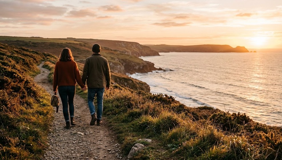couples counselling holiday getaway walk on the beach